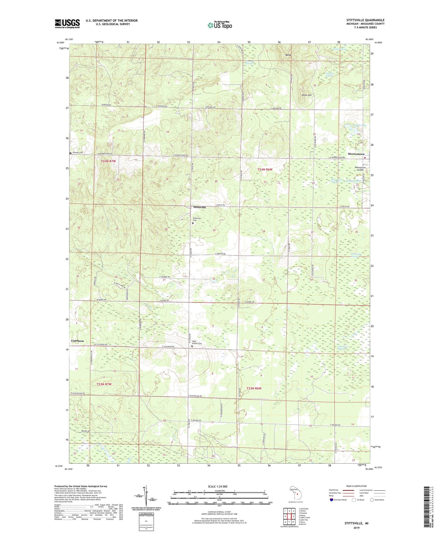 Stittsville Michigan US Topo Map Image