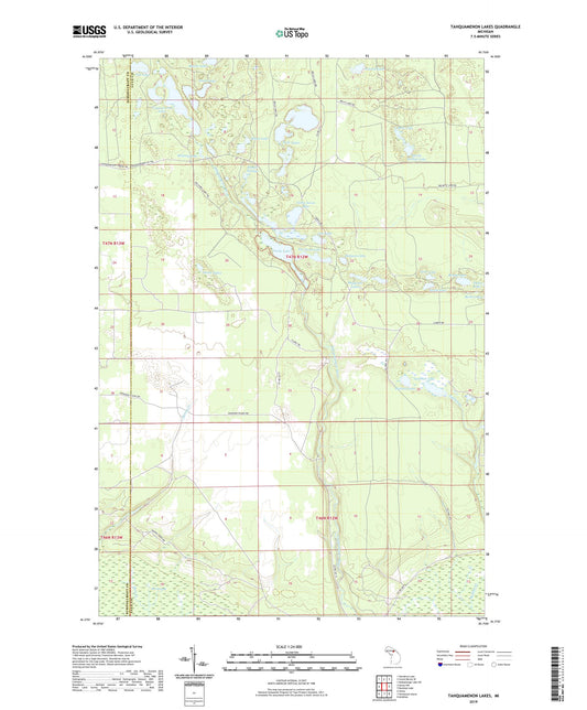 Tahquamenon Lakes Michigan US Topo Map Image