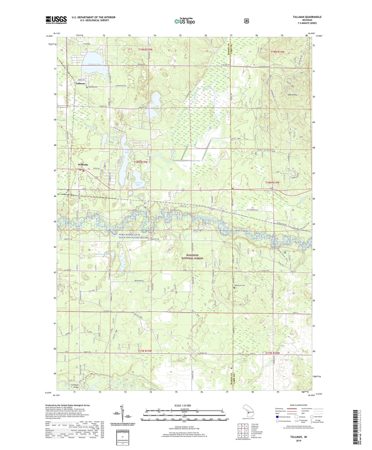 Tallman Michigan US Topo Map Image
