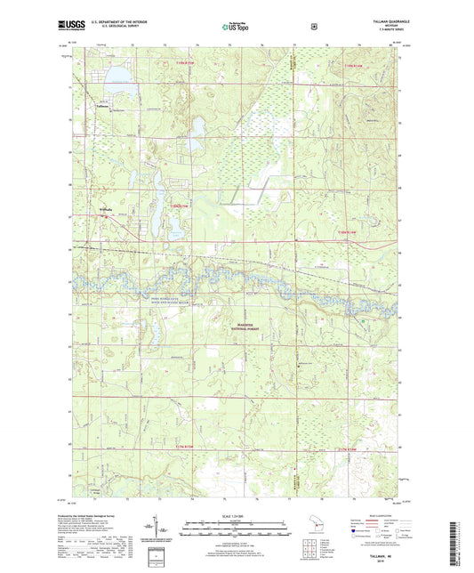 Tallman Michigan US Topo Map Image