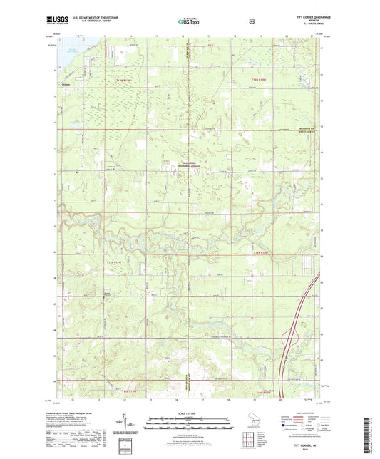 Tift Corner Michigan US Topo Map Image