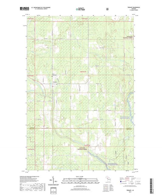 Trenary Michigan US Topo Map Image