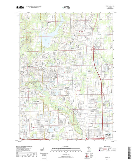 Utica Michigan US Topo Map Image