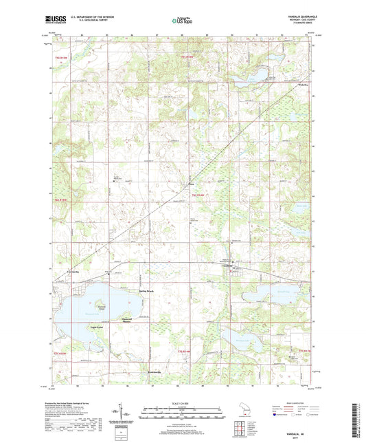 Vandalia Michigan US Topo Map Image
