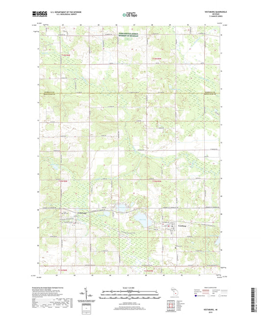 Vestaburg Michigan US Topo Map Image