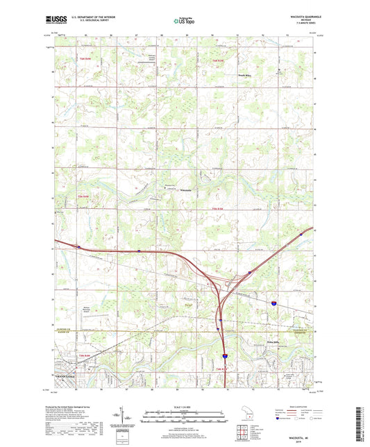 Wacousta Michigan US Topo Map Image