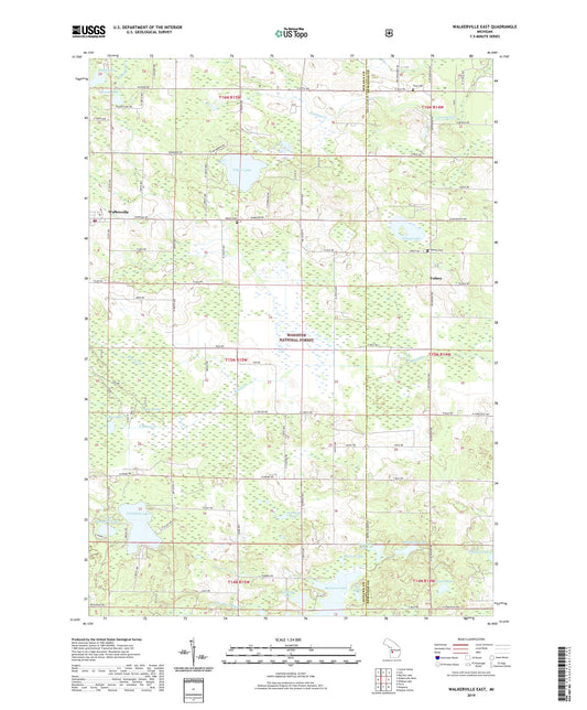 Walkerville East Michigan US Topo Map Image