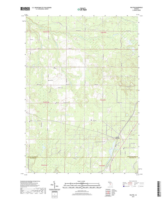 Walton Michigan US Topo Map Image