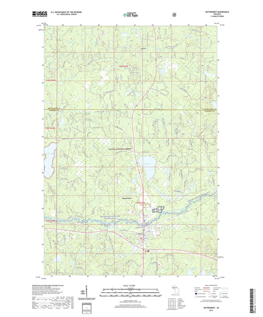 Watersmeet Michigan US Topo Map Image