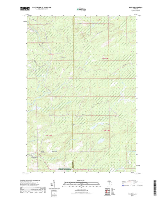 Waucedah Michigan US Topo Map Image