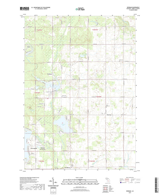 Weidman Michigan US Topo Map Image