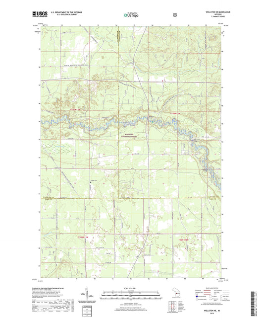 Wellston NE Michigan US Topo Map Image