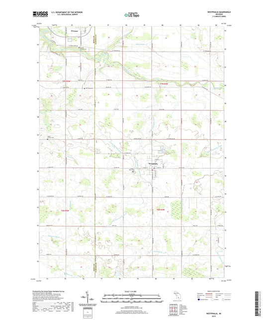 Westphalia Michigan US Topo Map Image