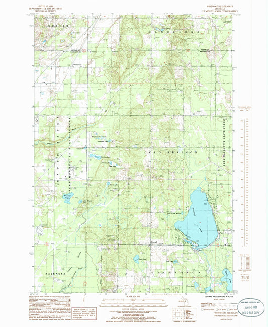Classic USGS Westwood Michigan 7.5'x7.5' Topo Map Image