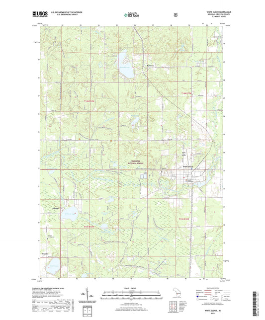 White Cloud Michigan US Topo Map Image
