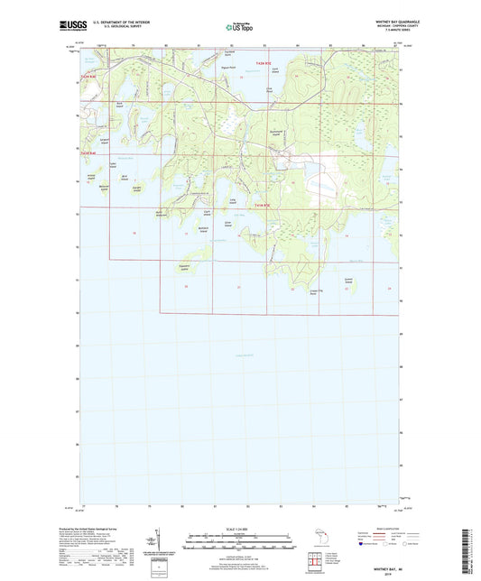 Whitney Bay Michigan US Topo Map Image