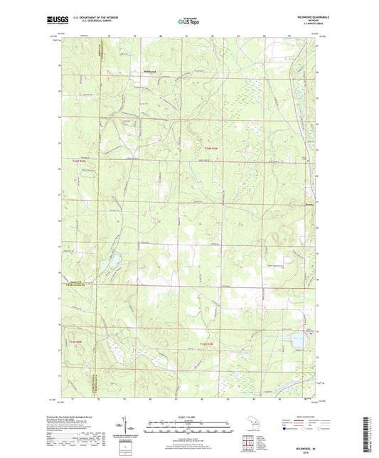 Wildwood Michigan US Topo Map Image
