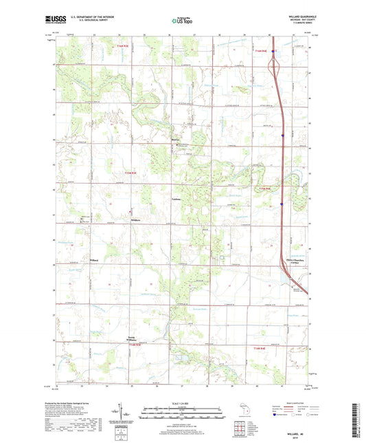 Willard Michigan US Topo Map Image