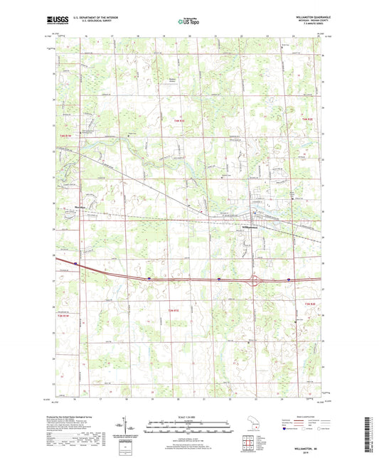Williamston Michigan US Topo Map Image