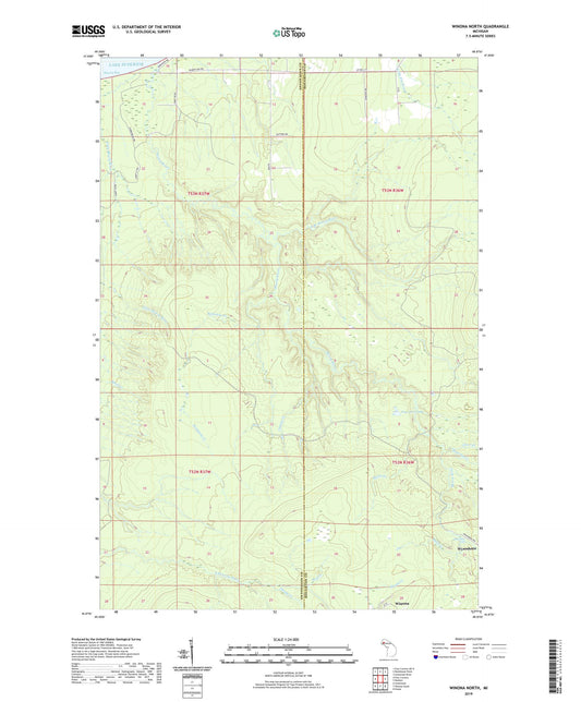Winona North Michigan US Topo Map Image