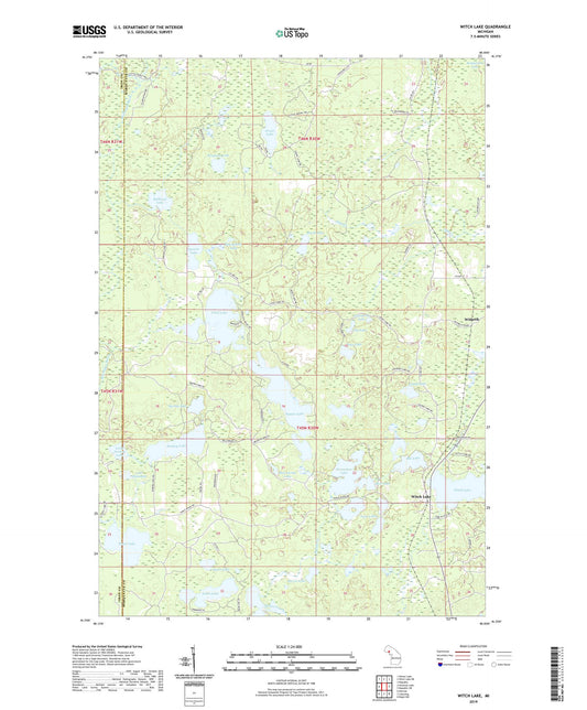 Witch Lake Michigan US Topo Map Image