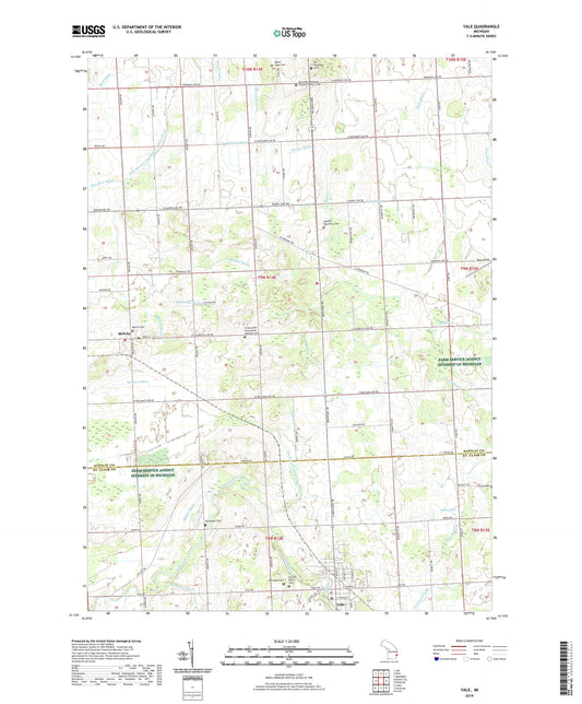 Yale Michigan US Topo Map Image