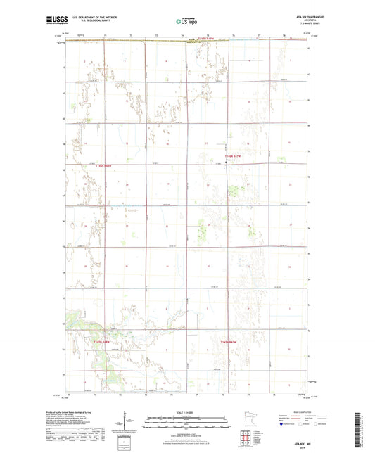 Ada NW Minnesota US Topo Map Image