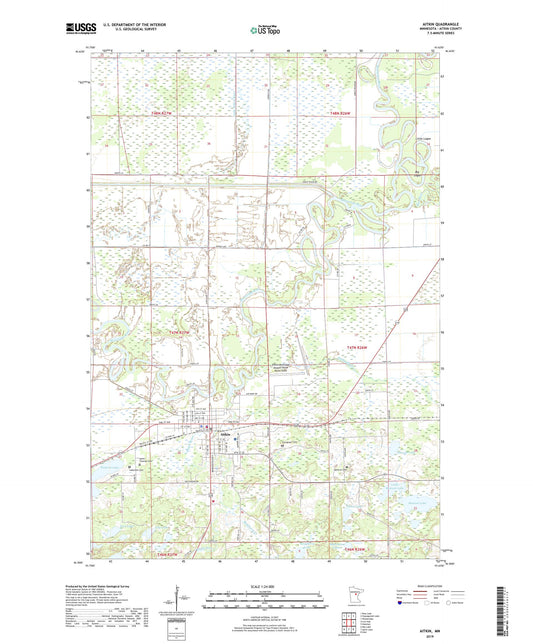 Aitkin Minnesota US Topo Map Image