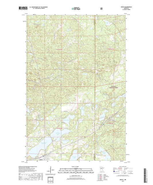 Akeley Minnesota US Topo Map Image