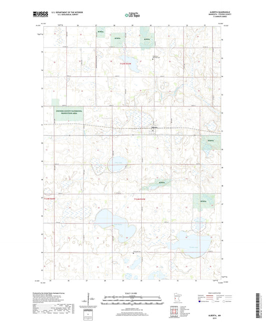 Alberta Minnesota US Topo Map Image