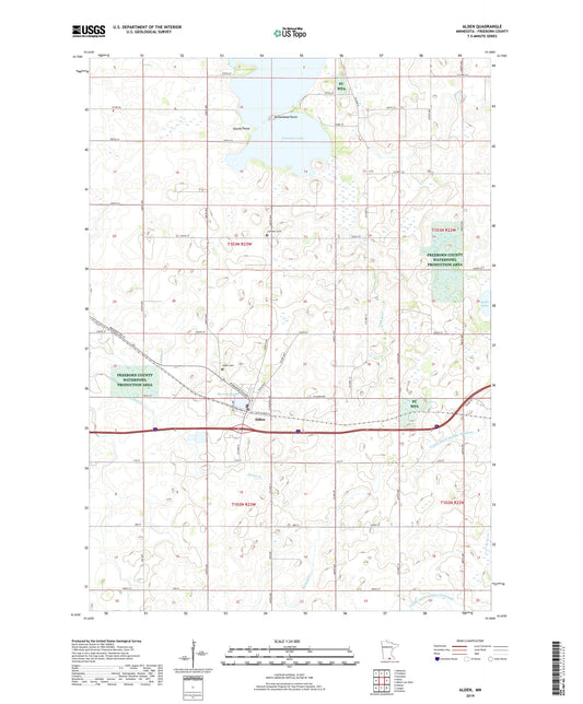Alden Minnesota US Topo Map Image