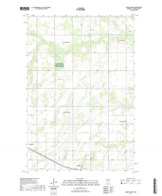 Aldrich North Minnesota US Topo Map Image