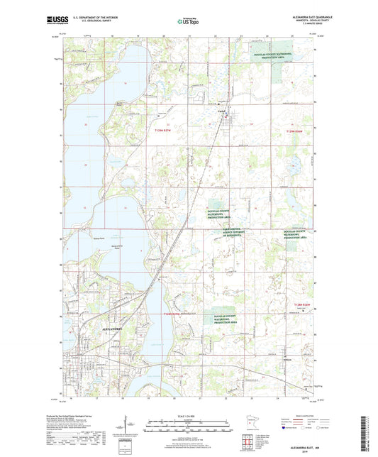 Alexandria East Minnesota US Topo Map Image