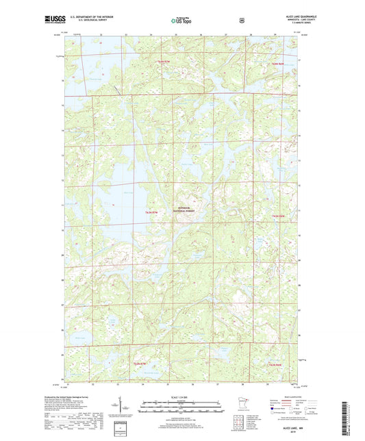 Alice Lake Minnesota US Topo Map Image