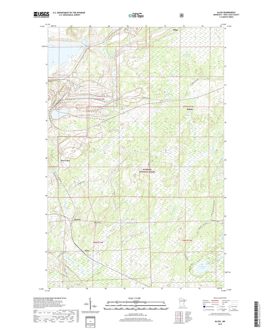 Allen Minnesota US Topo Map Image