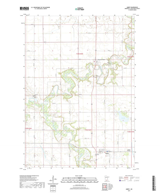 Amboy Minnesota US Topo Map Image