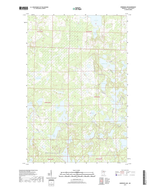 Anderson Lake Minnesota US Topo Map Image
