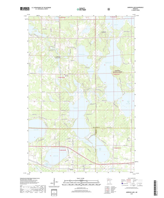 Andrusia Lake Minnesota US Topo Map Image