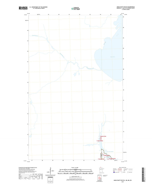 Angle Inlet SW OE N Minnesota US Topo Map Image