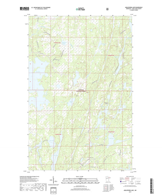 Angleworm Lake Minnesota US Topo Map Image