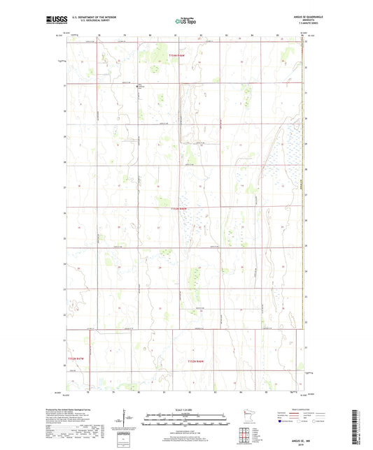 Angus SE Minnesota US Topo Map Image