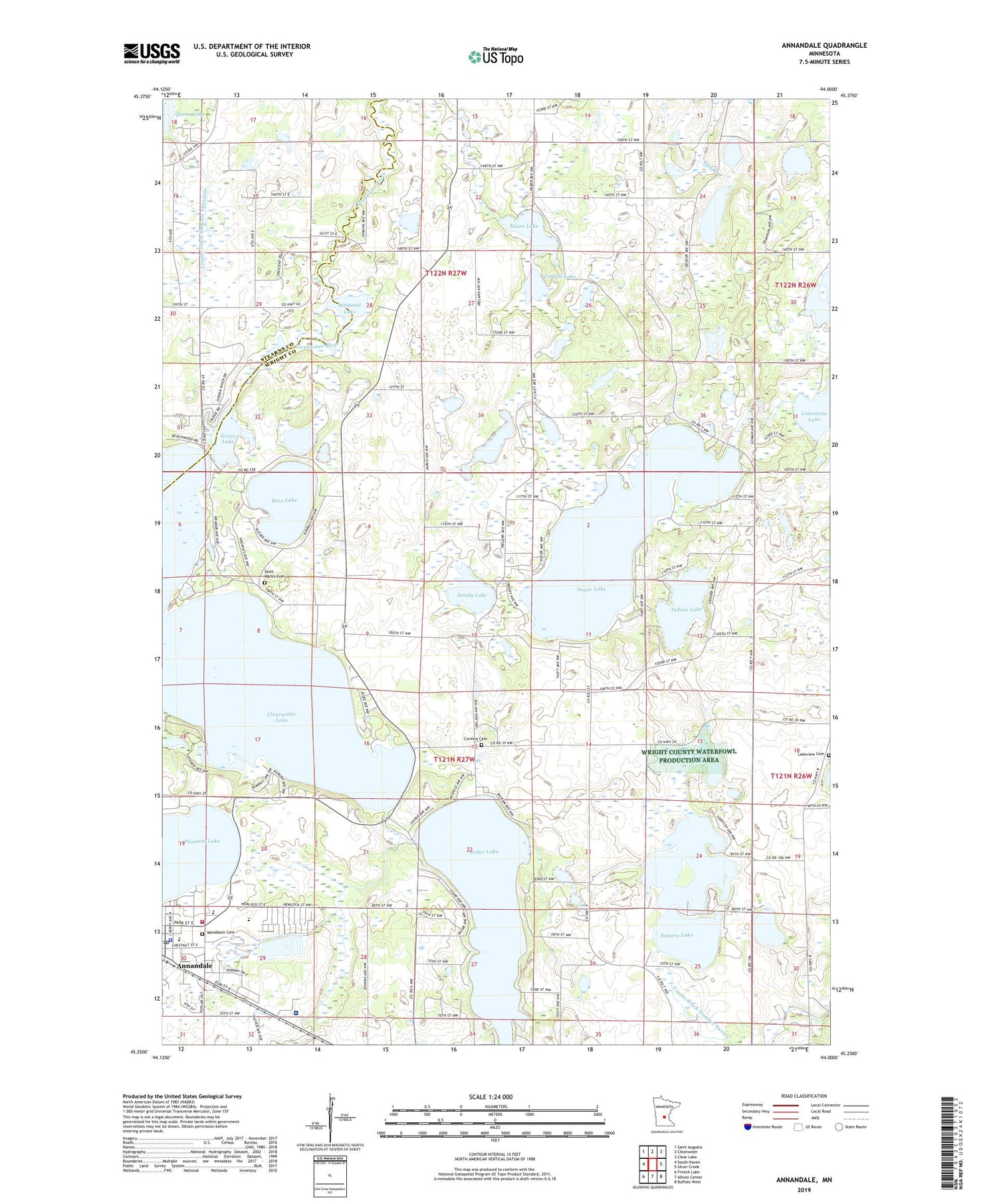 Annandale Minnesota US Topo Map Image