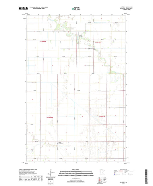 Anthony Minnesota US Topo Map Image