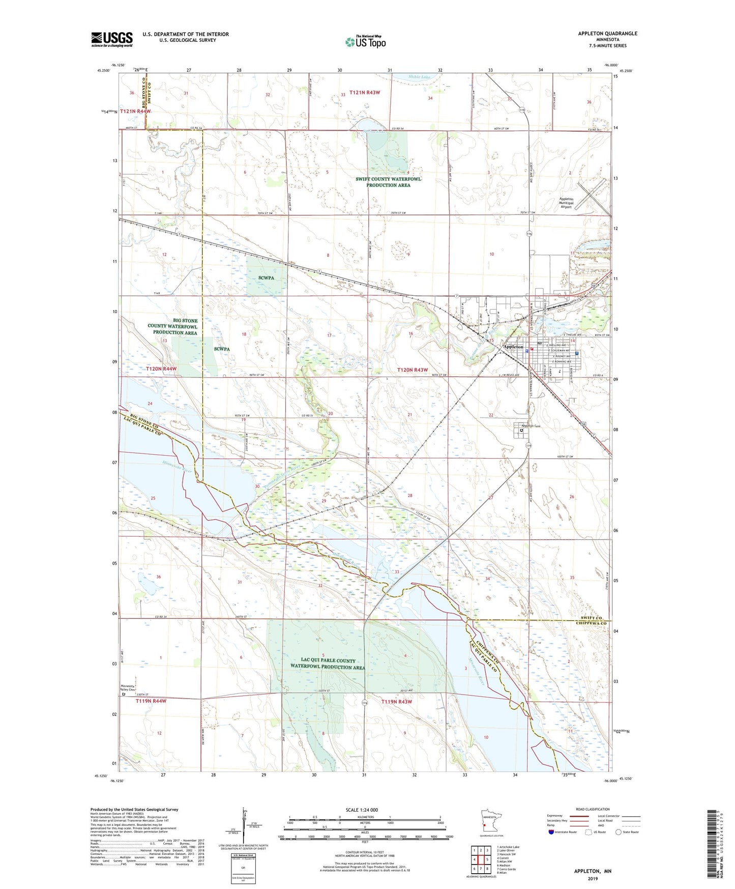 Appleton Minnesota US Topo Map Image