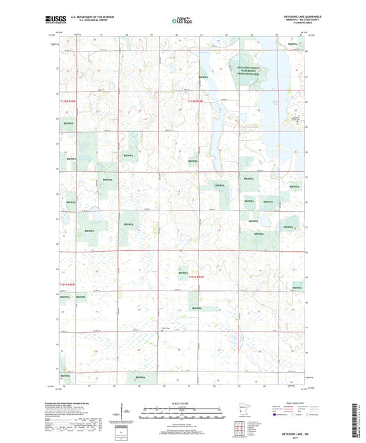 Artichoke Lake Minnesota US Topo Map Image