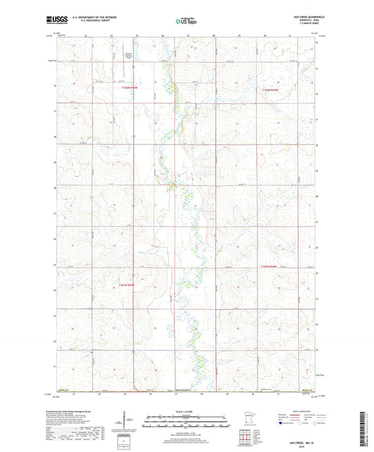 Ash Creek Minnesota US Topo Map Image