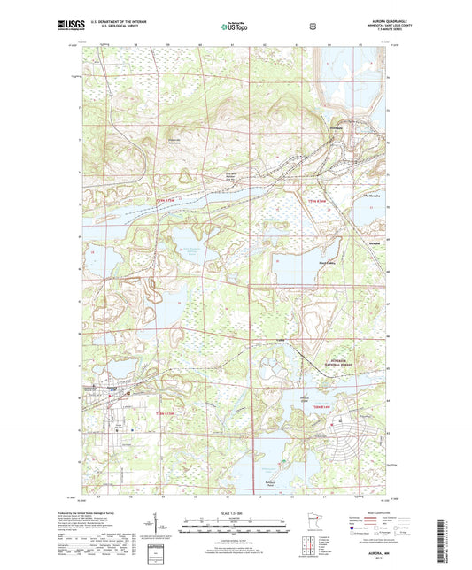 Aurora Minnesota US Topo Map Image