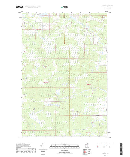 Automba Minnesota US Topo Map Image