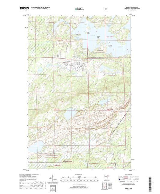 Babbitt Minnesota US Topo Map Image