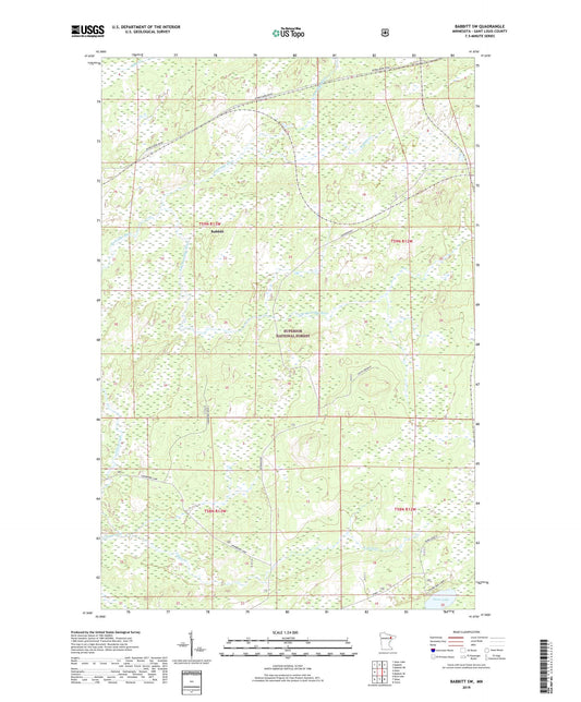 Babbitt SW Minnesota US Topo Map Image